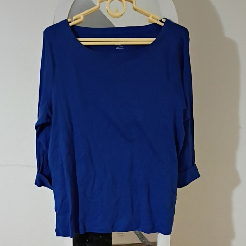 Talbots Cobalt Blue Long Sleeve Tee